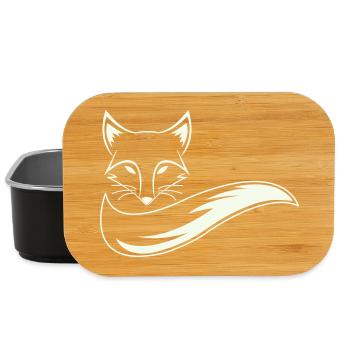 Fuchs Silhouette mit Schweif - Lunch Box - Schwarz - Vorne