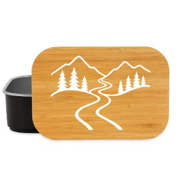 Minimalist hiking trail in the mountains - Lunch Box - black - Front