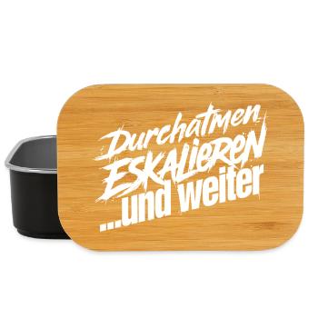 Kurz Durchatmen - Lunch Box - Schwarz - Vorne