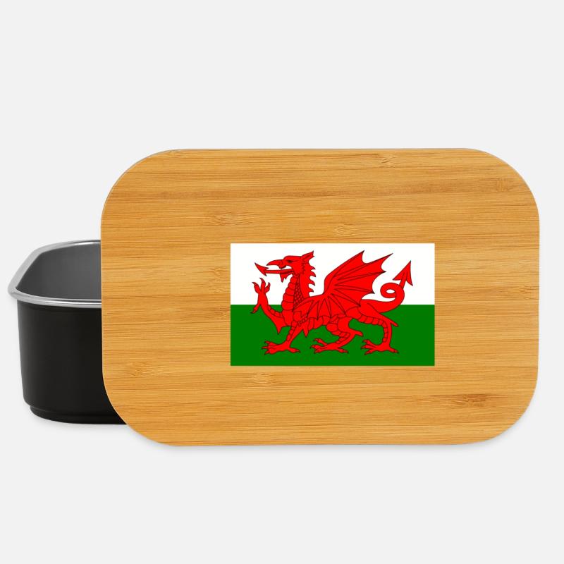 Wales flag - Lunch Box - black