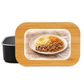 Herzhafte Teller-Idylle  - Lunch Box - Schwarz - Vorne