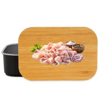 Poisson cru, charcuteries, oignon salé - Stroganina - Boîte à goûter - noir - Devant