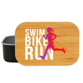 Triathlon - Swim Bike Run Frau - Lunch Box - Schwarz - Vorne