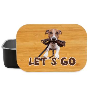 Lets Go Hund – Abenteuerlicher Spaziergang - Lunch Box - Schwarz - Vorne
