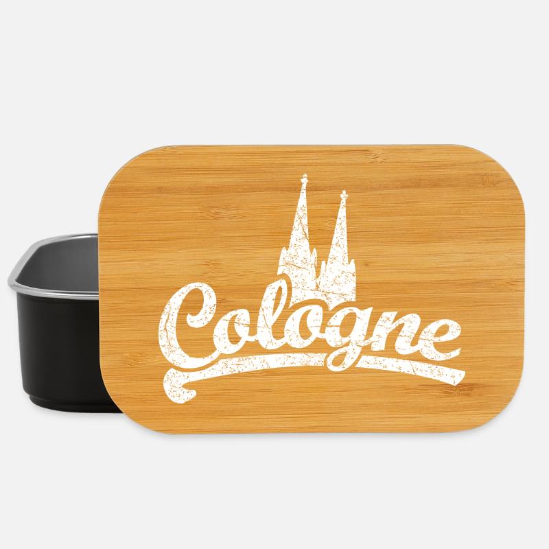 Cologne Classic Köln mit Kölner Dom (Vintage/Weiß) - Lunch Box - Schwarz