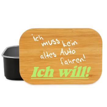 Auto Tuning Schrauber Kult Shirt, Altes Auto (25) - Lunch Box - Schwarz - Vorne