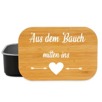 Herzendes Zitat Liebesmotiv - Lunch Box - Schwarz - Vorne