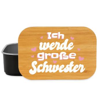 Liebevolle Schwester Botschaft - Lunch Box - Schwarz - Vorne