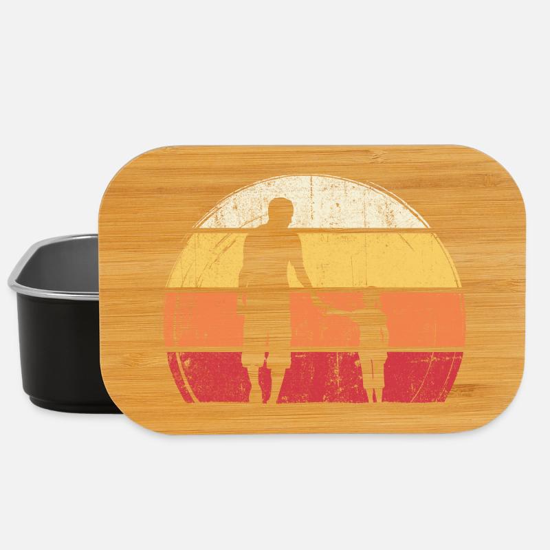 Sunset Silhouette: Vater und Kind - Lunch Box - Schwarz