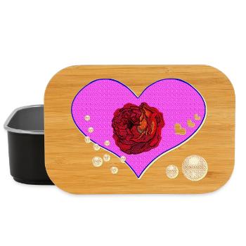 rosen design, Herzmuster Perlen - Lunch Box - Schwarz - Vorne