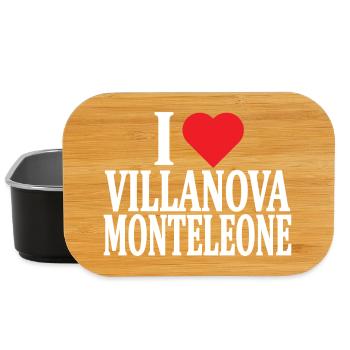 t-shirt Io amo Villanova Monteleone Sardaigne - Boîte à goûter - noir - Devant