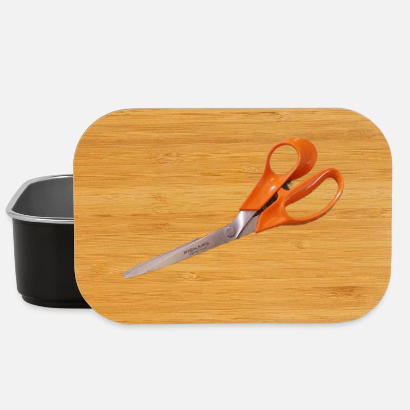 Orange Schere - Lunch Box - Schwarz