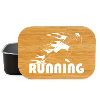 Athlétisme Sports Entraînement Symbole Running Fire - Boîte à goûter - noir - Devant