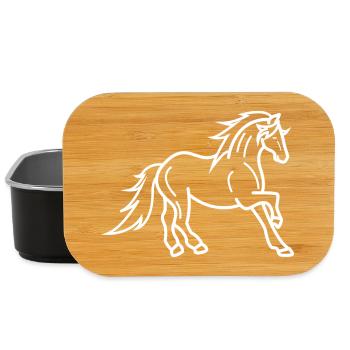 Islandpferde Fohlen Pferdeliebe Galopp Pferde - Lunch Box - Schwarz - Vorne