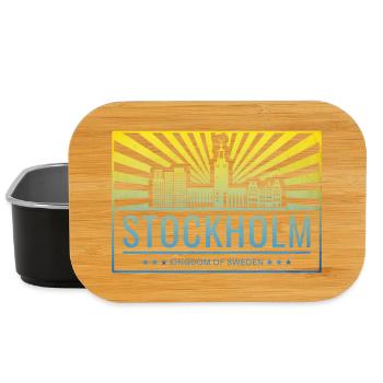 Royaume de Suède de la Skyline de Stockholm - Boîte à goûter - noir - Devant