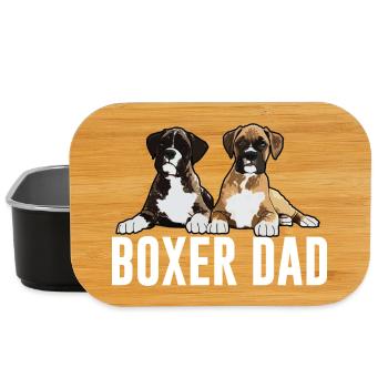 Boxer Hund Boxer Papa - Lunch Box - Schwarz - Vorne