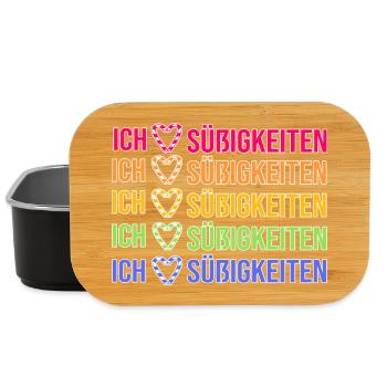 Naschkatzen Ich Liebe Süßigkeiten Nachspeise - Lunch Box - Schwarz - Vorne