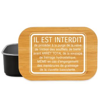 Charabia mécanique [blanc] - Boîte à goûter - noir - Devant