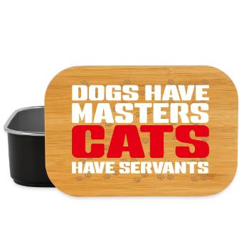 Chiens maîtres, chats serviteurs - Boîte à goûter - noir - Devant