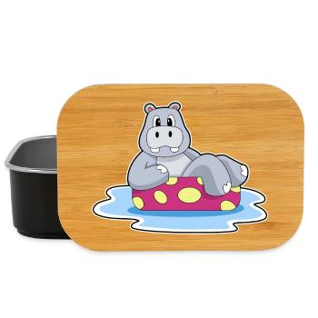 Nilpferd kleines Boot - Lunch Box - Schwarz - Vorne