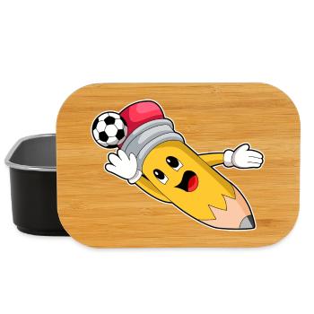Pencil Soccer Player Soccer - Boîte à goûter - noir - Devant