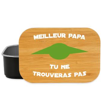 Meilleur Papa Tu Ne Trouveras Pas - Boîte à goûter - noir - Devant