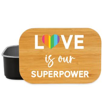 Pride Month - LGBTQ+ Love is Our Superpower - Lunch Box - black - Front