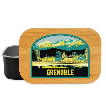 Grenoble: beauty of the capital of the Alps - Lunch Box - black - Front