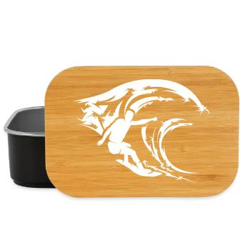 Surfing Waves Water Sea Surfer Symbol Icon - Lunch Box - black - Front