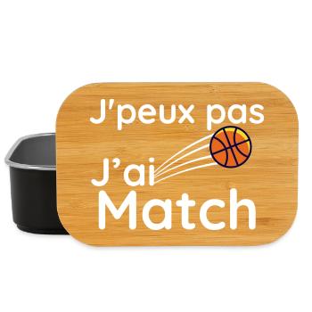 j'e peux pas j'ai match - Boîte à goûter - noir - Devant