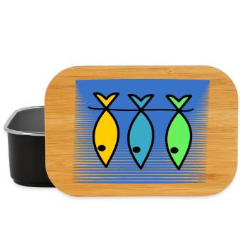 FISH. SARDINE. APRIL FOOLS. SEA. OCEAN - Lunch Box - black - Front