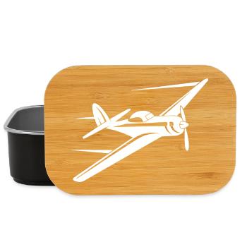 Propeller Plane Sketch - Lunch Box - black - Front