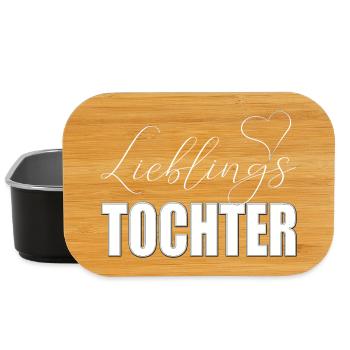 Lieblingstochter mit Herz - Lunch Box - Schwarz - Vorne