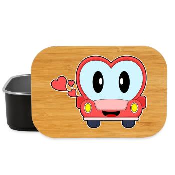 Heart Car - Lunch Box - black - Front