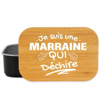 je suis une marraine qui déchire - Boîte à goûter - noir - Devant