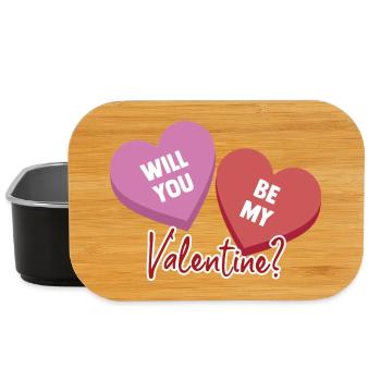 Will_You_Be_My_Valentine? - Lunch Box - Schwarz - Vorne