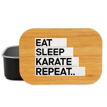 Eat. Sleep. Karate. Repeat... - Lunch Box - black - Front