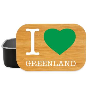 I LOVE GREENLAND Grönland - Lunch Box - Schwarz - Vorne