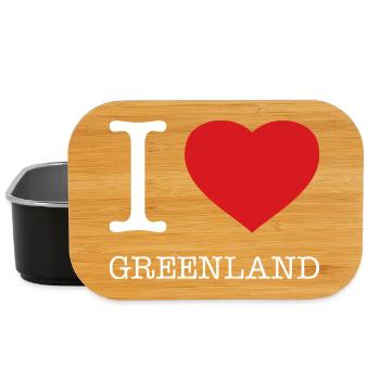 I LOVE GREENLAND Grönland - Lunch Box - Schwarz - Vorne