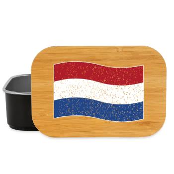 vintage Netherlands flag - Lunch Box - black - Front