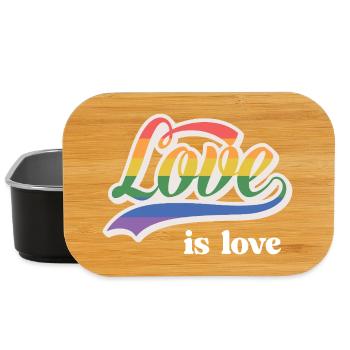 Mois de la fierté LGBT - Love is Love - Boîte à goûter - noir - Devant