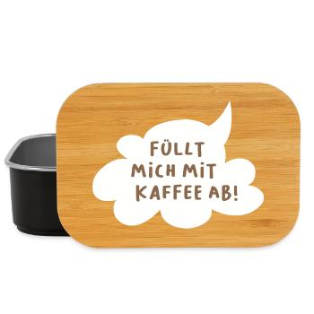 Kaffee Wolke Sprechblase Büro Humor coole Sprüche - Lunch Box - Schwarz - Vorne