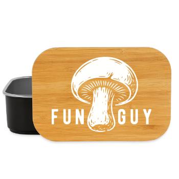 Champignon Funguy Pilzsammler - Pilze - Spruch - Lunch Box - Schwarz - Vorne