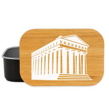 Antike griechische Tempelillustration - Lunch Box - Schwarz - Vorne