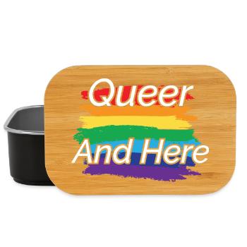 Queer Pride Regenbogen Design - Lunch Box - Schwarz - Vorne