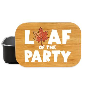 Blatt der Party Happy Fall Ernte Herbstblatt - Lunch Box - Schwarz - Vorne