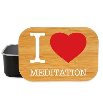 J'aime la méditation - Boîte à goûter - noir - Devant