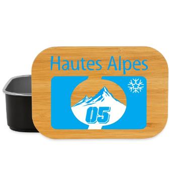 Mountains and Snowflakes Winter High Alps - Lunch Box - black - Front