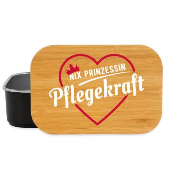 Nix Prinzessin - Pflegekraft - Geschenk - Lunch Box - Schwarz - Vorne