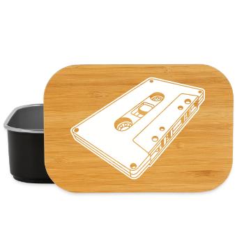Cassette Oblique Retro – Music Mixtape Design - Boîte à goûter - noir - Devant